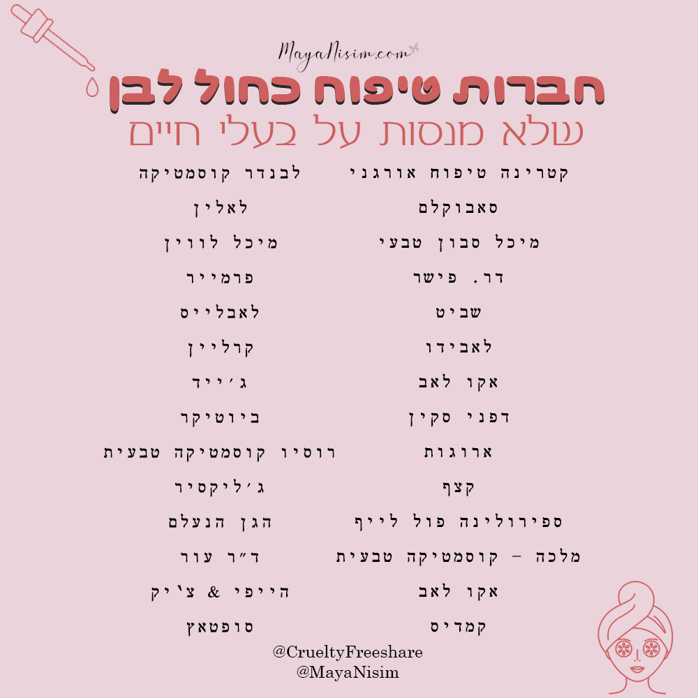 28 חברות כחול לבן שלא מנסות על בעלי חיים