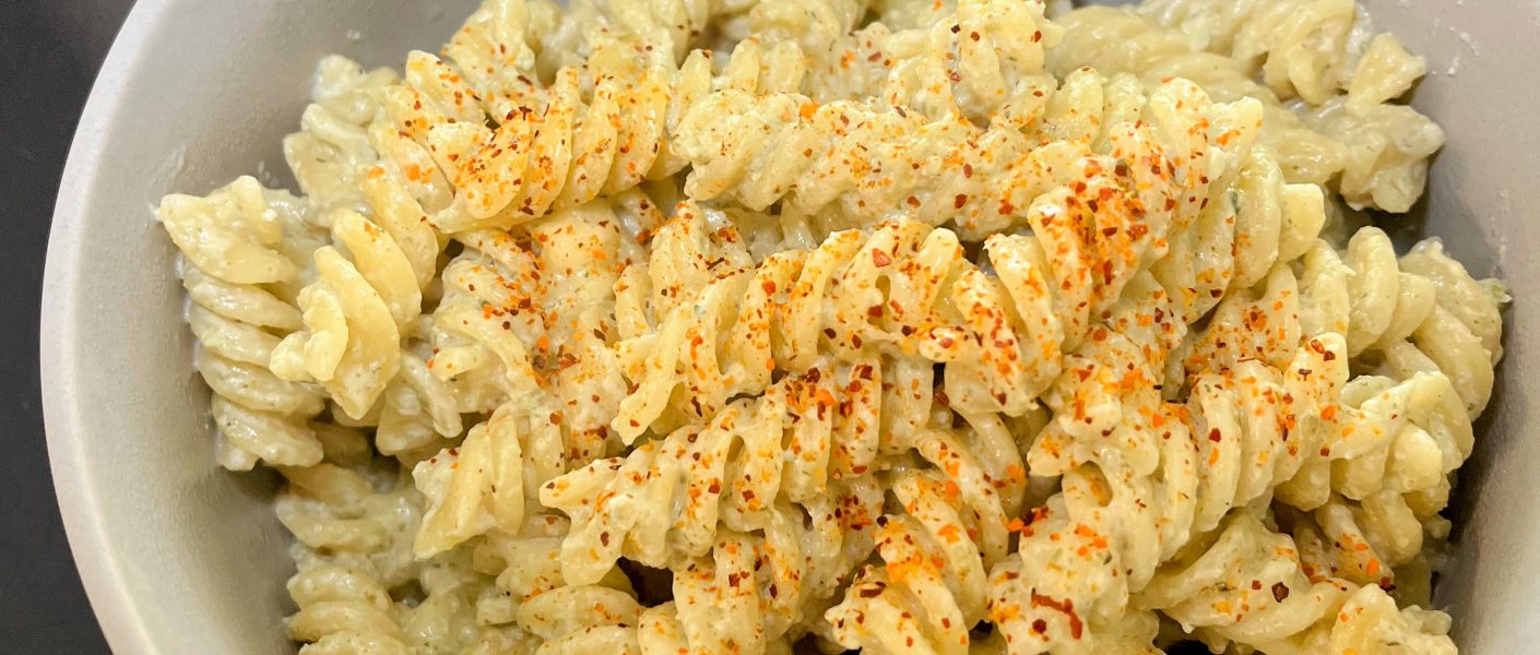 פסטה שמנת טבעונית מגרעיני דלעת