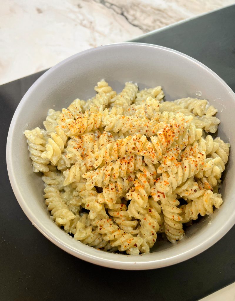 פסטה שמנת טבעונית מגרעיני דלעת