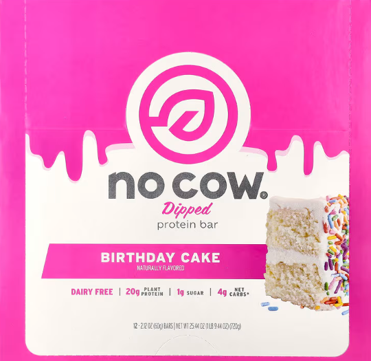 חטיף חלבון טבעוני בטעם עוגת יומולדת